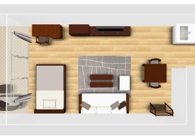 広いワンルームのレイアウトパターンとおしゃれにするポイント A Flat その暮らしに アジアの風を 目黒通り 新宿 大阪梅田 グランフロント北館