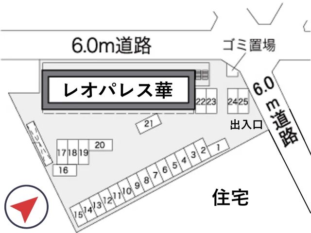 レオパレス華駐車場【38063】の駐車場写真