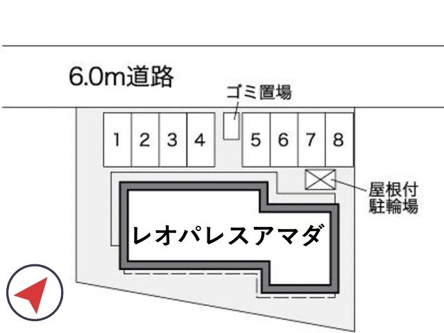 レオパレスアマダ駐車場【25441】の駐車場写真