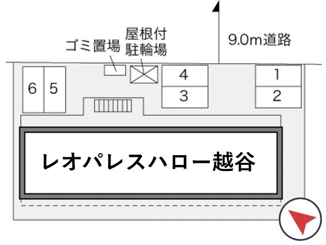 レオパレスハロー越谷駐車場【29995】の駐車場写真