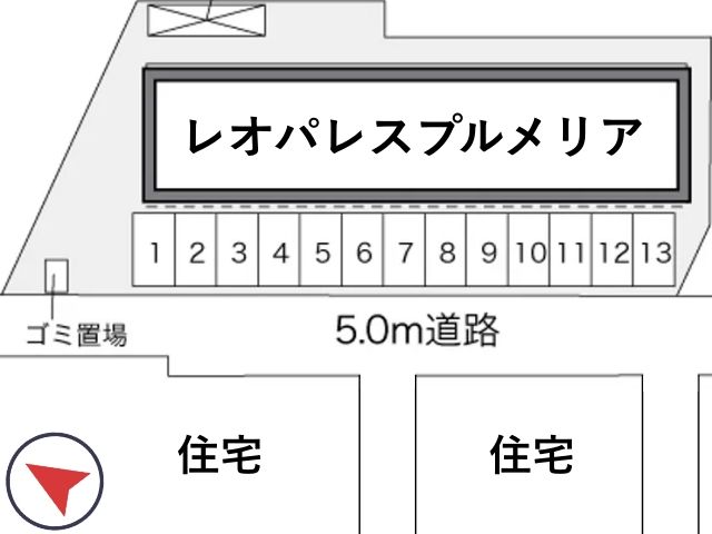 レオパレスプルメリア駐車場【33530】の駐車場写真