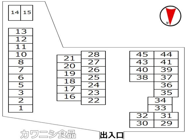 駐車場の配置図です。