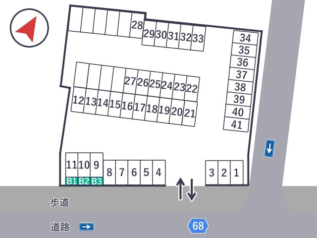 61304 GSパーク名古屋桜通丸の内駐車場【バイク専用】の駐車場写真
