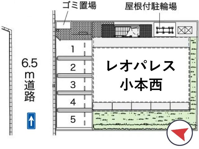 レオパレス小本西駐車場【43487】の駐車場写真