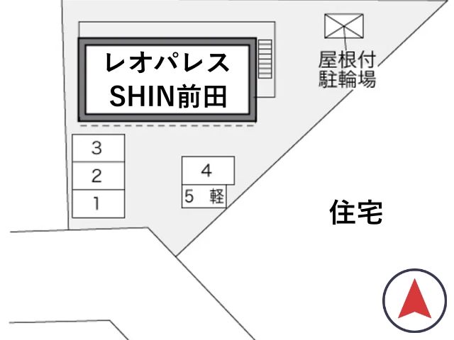 レオパレスSHIN前田駐車場【32784】の駐車場写真