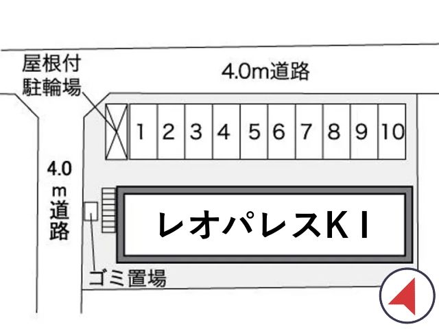 レオパレスK I駐車場【35492】の駐車場写真