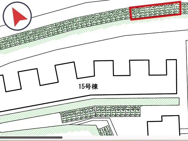 千里桃山台駐車場※15号棟付近の駐車場写真