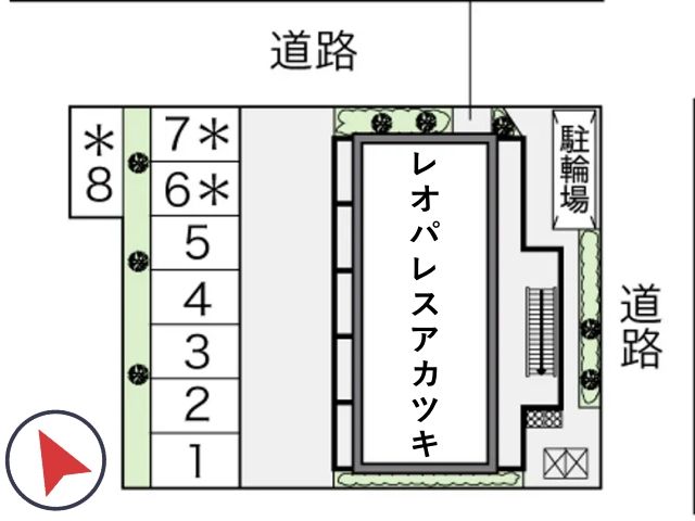 レオパレスアカツキ駐車場【13830】の駐車場写真