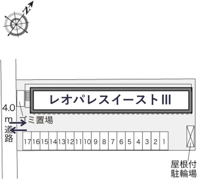 レオパレスイーストⅢ駐車場【33368】の駐車場写真