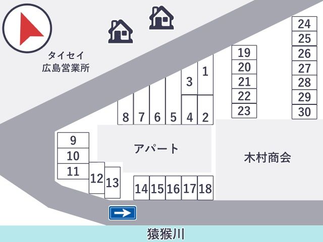 ＊広島市南区南蟹屋1丁目[木村]駐車場の駐車場写真