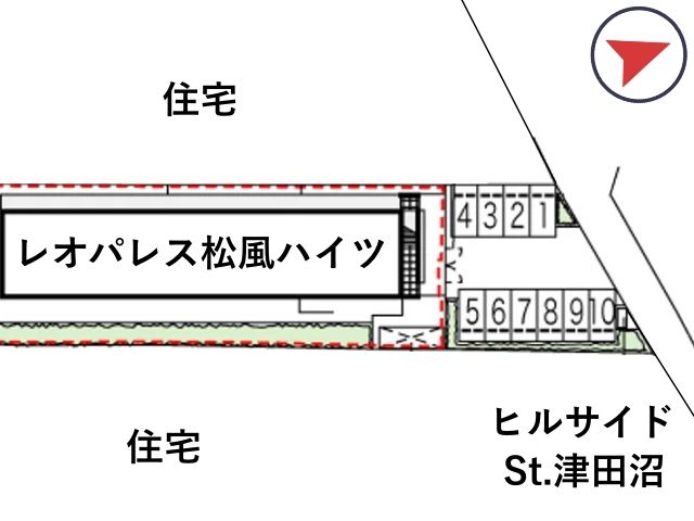 レオパレス松風ハイツ駐車場【46891】の駐車場写真