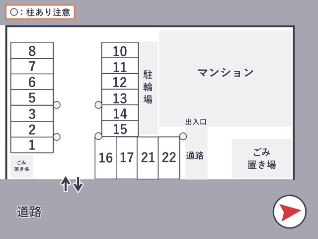 ムーンバット長岡ガレージの駐車場写真