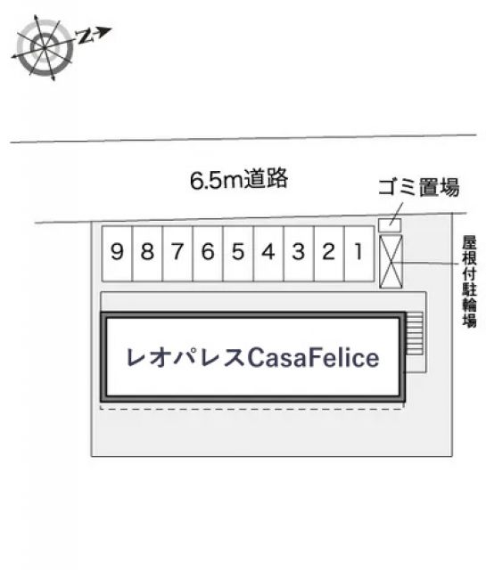 レオパレスCasaFelice駐車場【30773】の駐車場写真