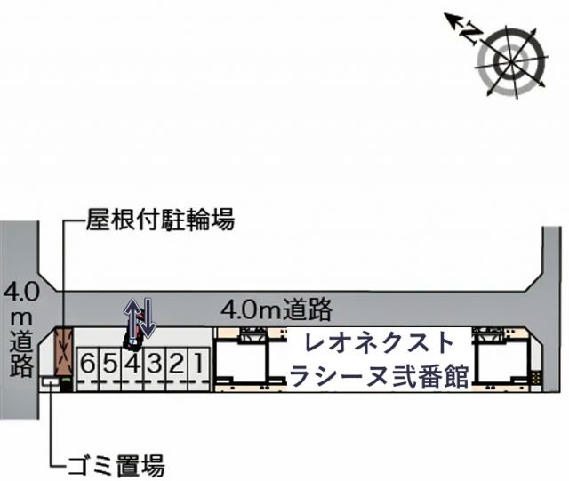 レオネクストラシーヌ弐番館駐車場【52912】の駐車場写真