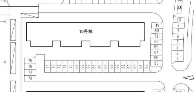 岸和田天神山B団地駐車場【10号棟付近】(0122)の駐車場写真