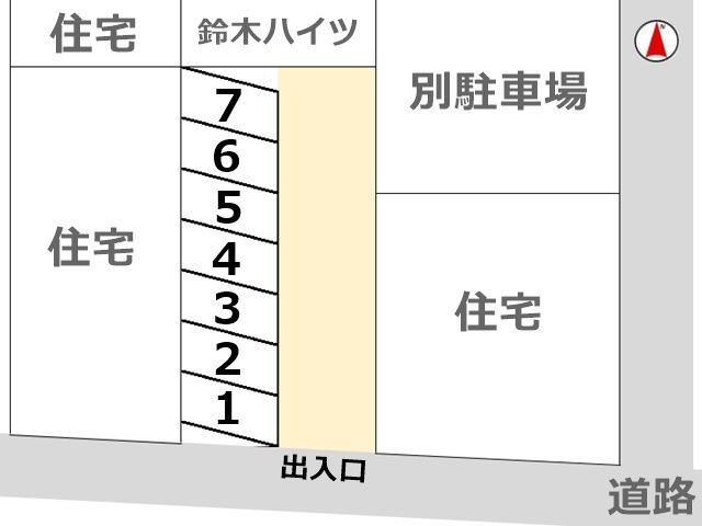 駐車場の配置図です。