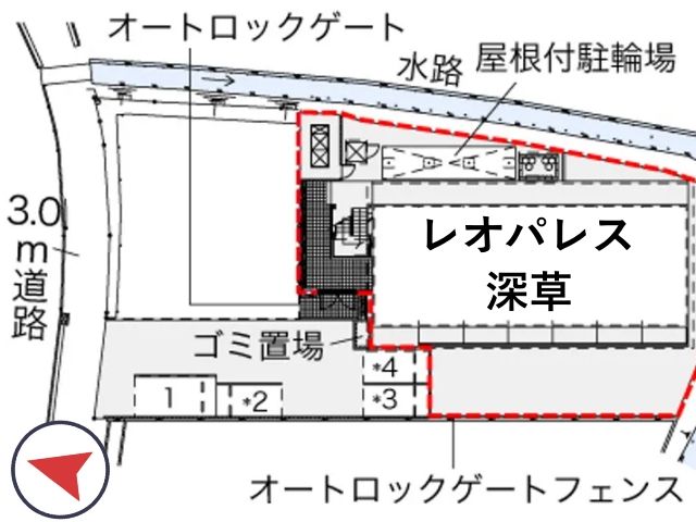 レオパレス深草駐車場【42013】の駐車場写真