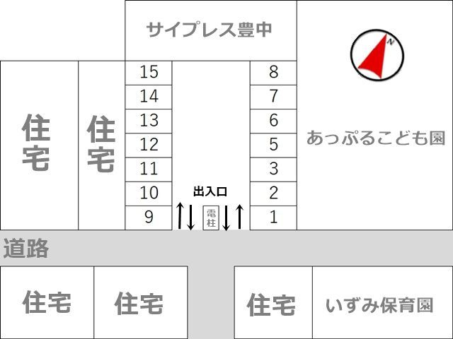 駐車場の配置図です。