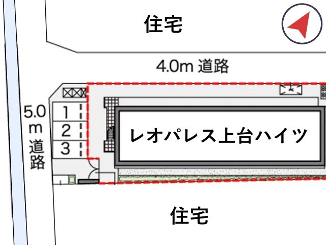 レオパレス上台ハイツ駐車場【44358】の駐車場写真
