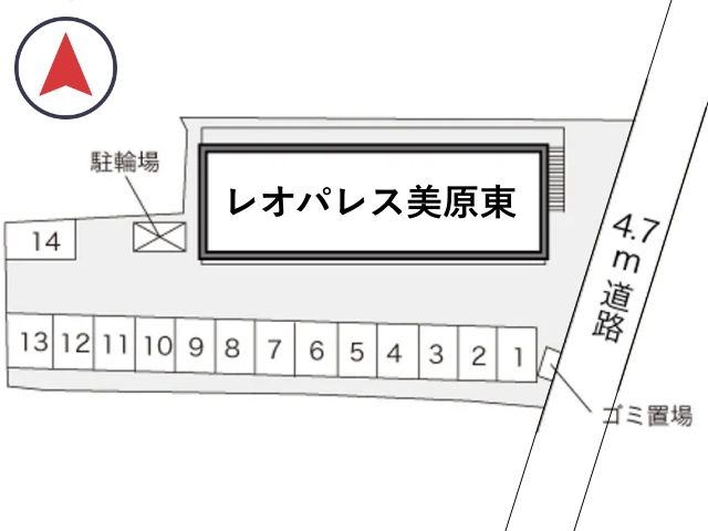 レオパレス美原東駐車場【18071】の駐車場写真