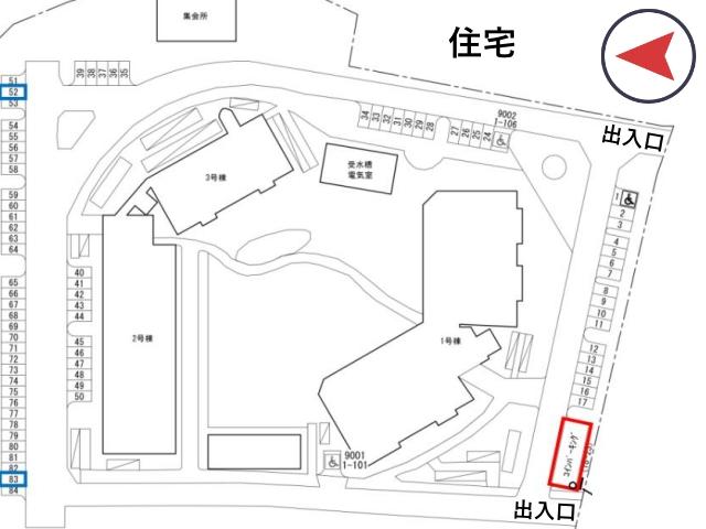 藤井寺小山西団地駐車場(2,3号棟付近)の駐車場写真