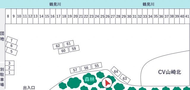 【大型駐車場】大下園C駐車場◎アキッパ駐車場（11）の駐車場写真