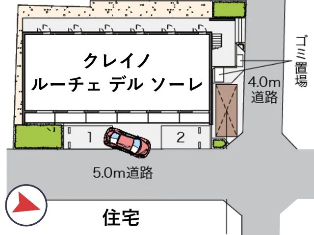 クレイノルーチェ デル ソーレ駐車場【58886】の駐車場写真