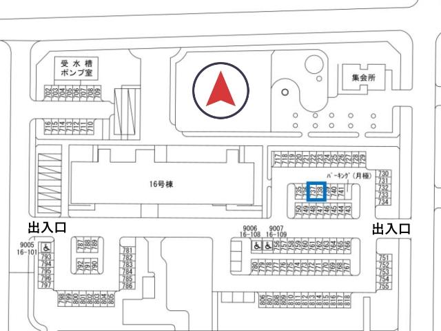 八尾志紀団地駐車場(16号棟付近)の駐車場写真