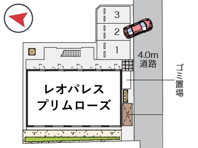 レオパレスプリムローズ駐車場【47080】の駐車場写真