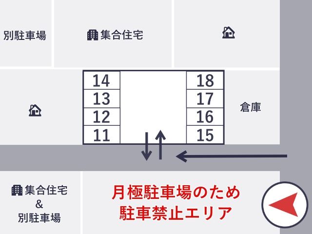 【丹波島橋南バス停徒歩3分】青木島1丁目駐車場の駐車場写真