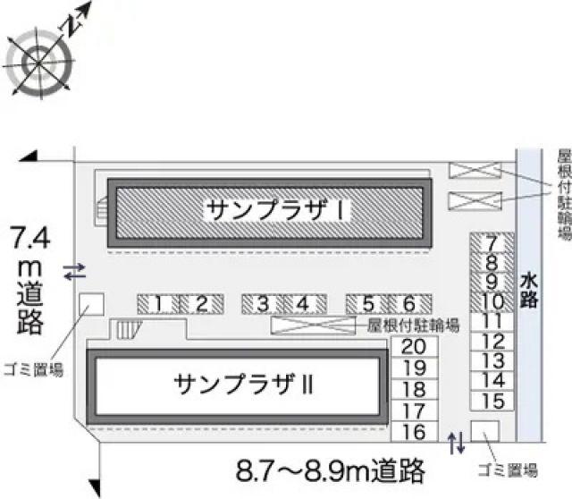 レオパレスサンプラザⅠ駐車場【21771】の駐車場写真