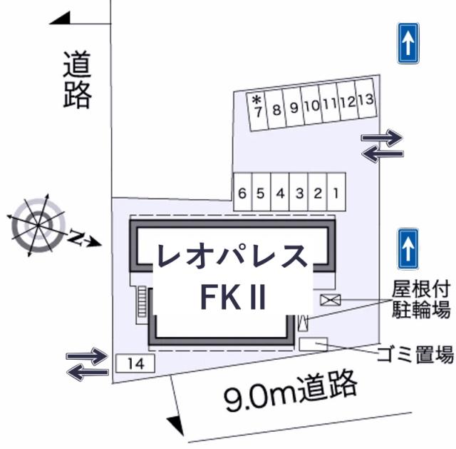 レオパレスFKⅡ駐車場【27654】の駐車場写真