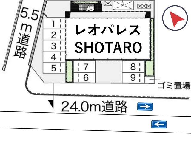レオパレスSHOTARO駐車場【43517】の駐車場写真