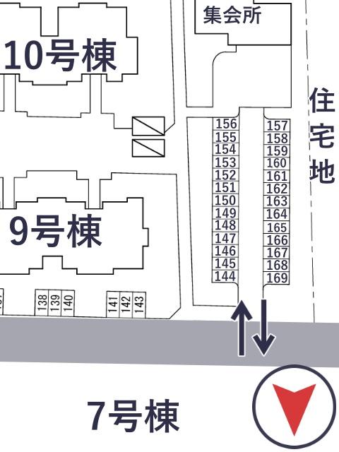 東大阪加納団地駐車場(9号棟付近)の駐車場写真