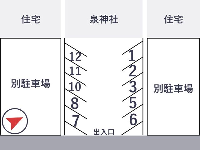 泉神社_アキッパ駐車場の駐車場写真
