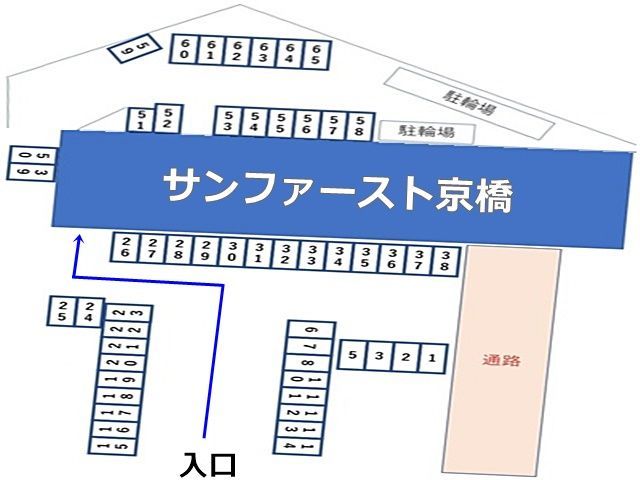 駐車場の配置図です