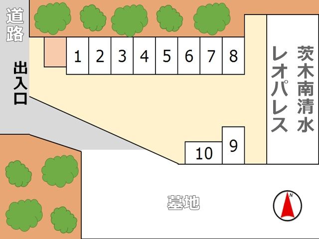 駐車場の配置図です。