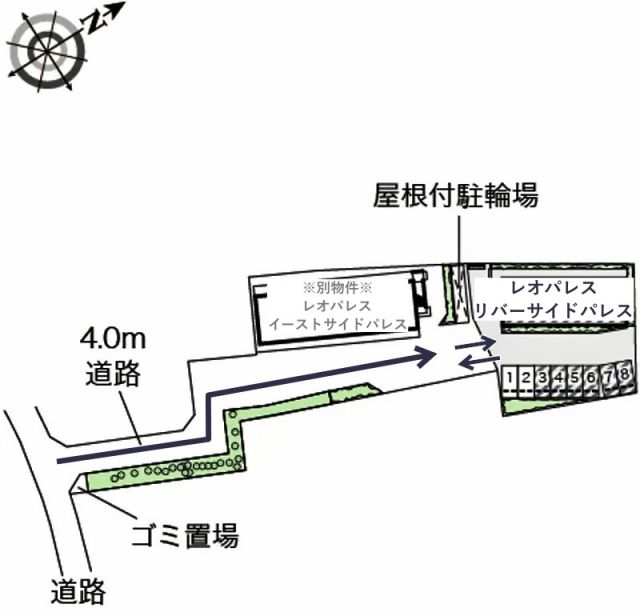 レオパレスリバーサイドパレス駐車場【43669】の駐車場写真