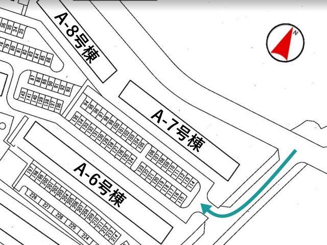 招提団地駐車場【A-6号棟・A-7号棟の間】(30101)の駐車場写真
