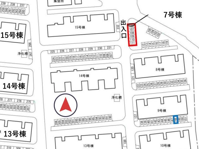 八尾高砂団地駐車場(9号棟付近)の駐車場写真