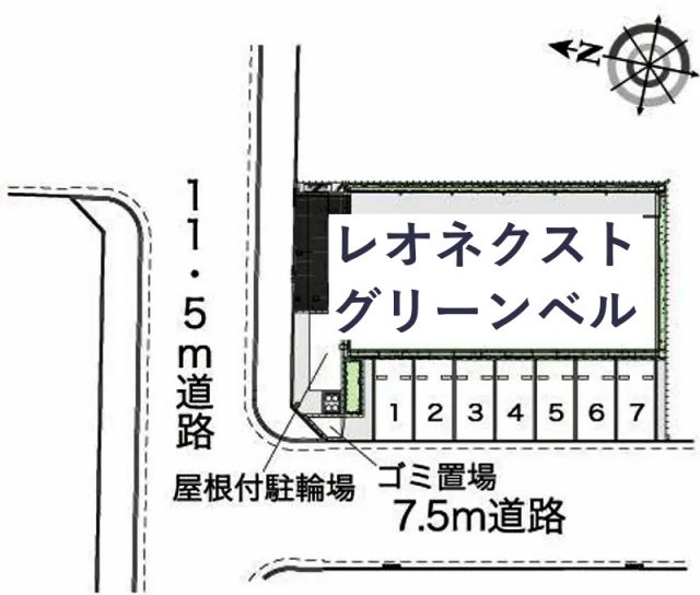 レオネクストグリーンベル駐車場【43785】の駐車場写真