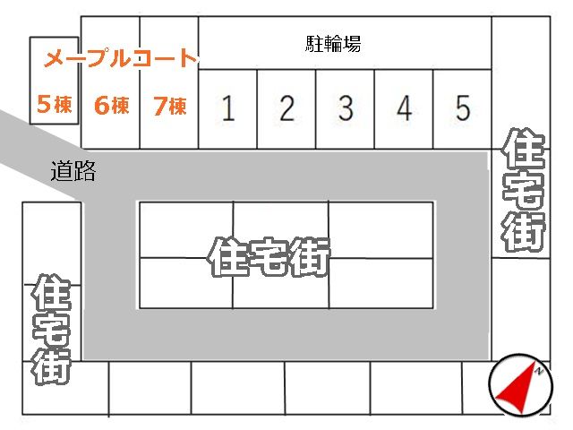駐車場全体の区画図です。