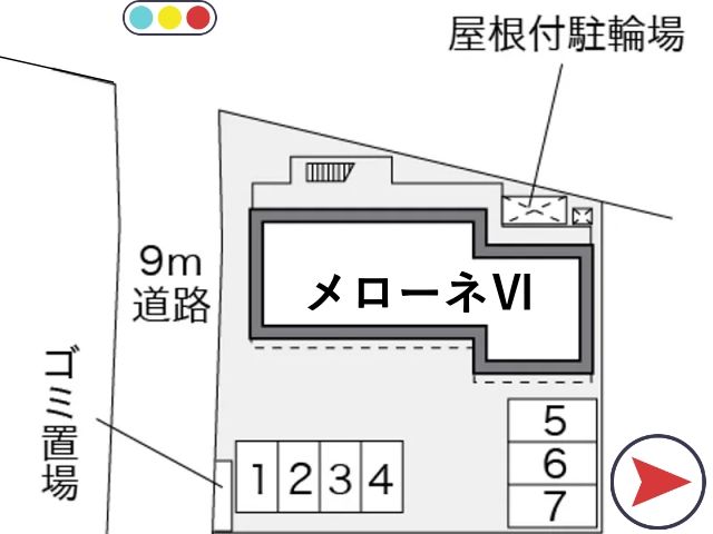 レオパレスメローネⅥ駐車場【26398】の駐車場写真