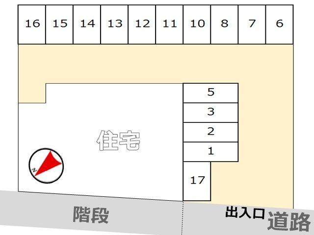 駐車場の配置図です。