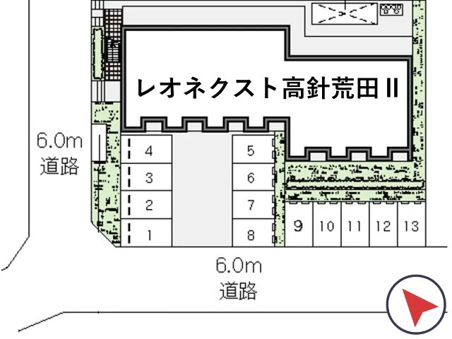レオネクスト高針荒田Ⅱ駐車場【52047】の駐車場写真