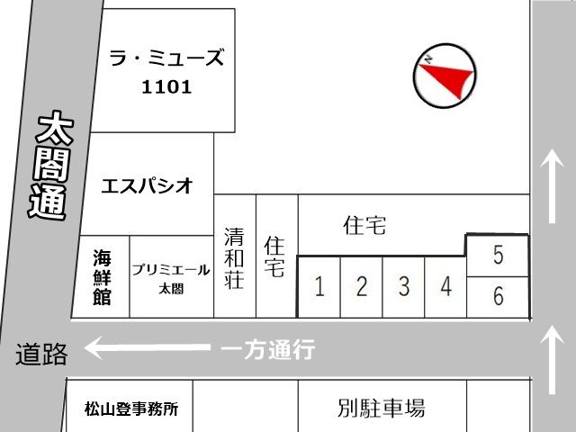 駐車場の配置図です。