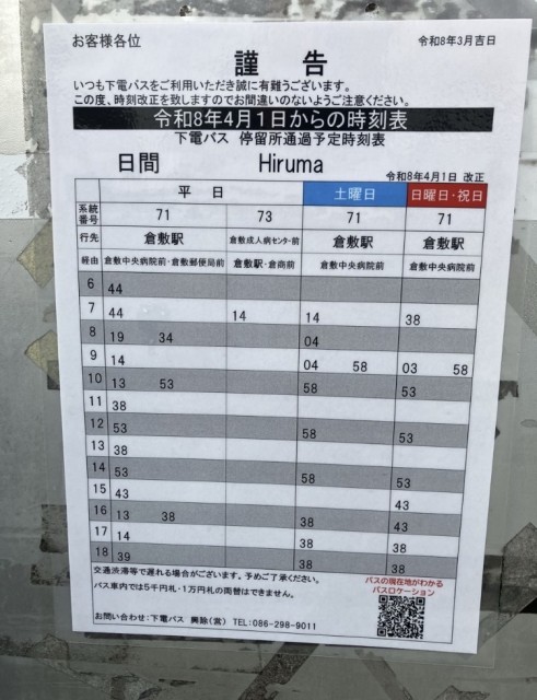日間バス停前駐車場の駐車場写真