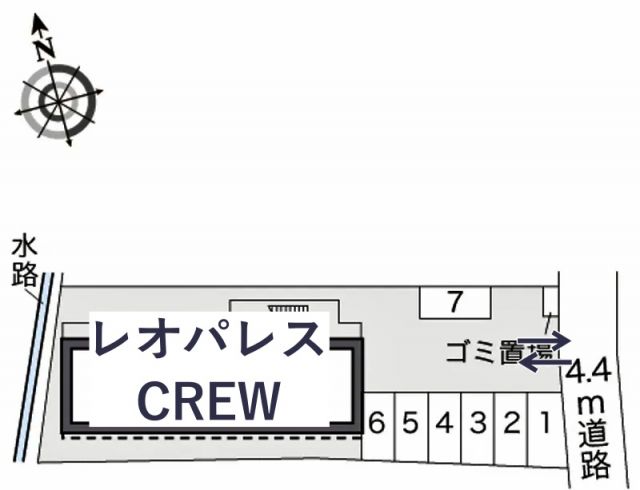 レオパレスCREW駐車場【17834】の駐車場写真