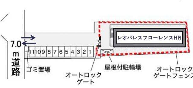レオパレスフローレンスHN駐車場【37100】の駐車場写真