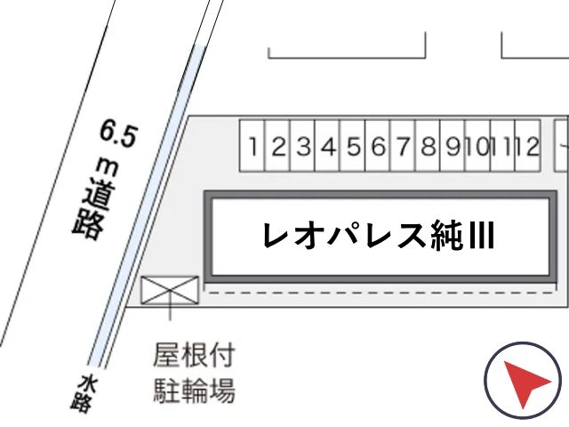 レオパレス純Ⅲ駐車場【29306】の駐車場写真
